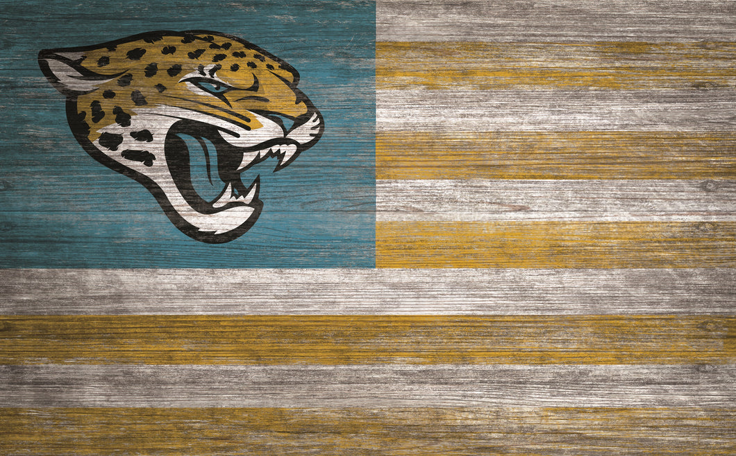 Jacksonville Jaguars Distressed Flag Sign - 11