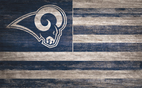 Los Angeles Rams Distressed Flag Sign - 11