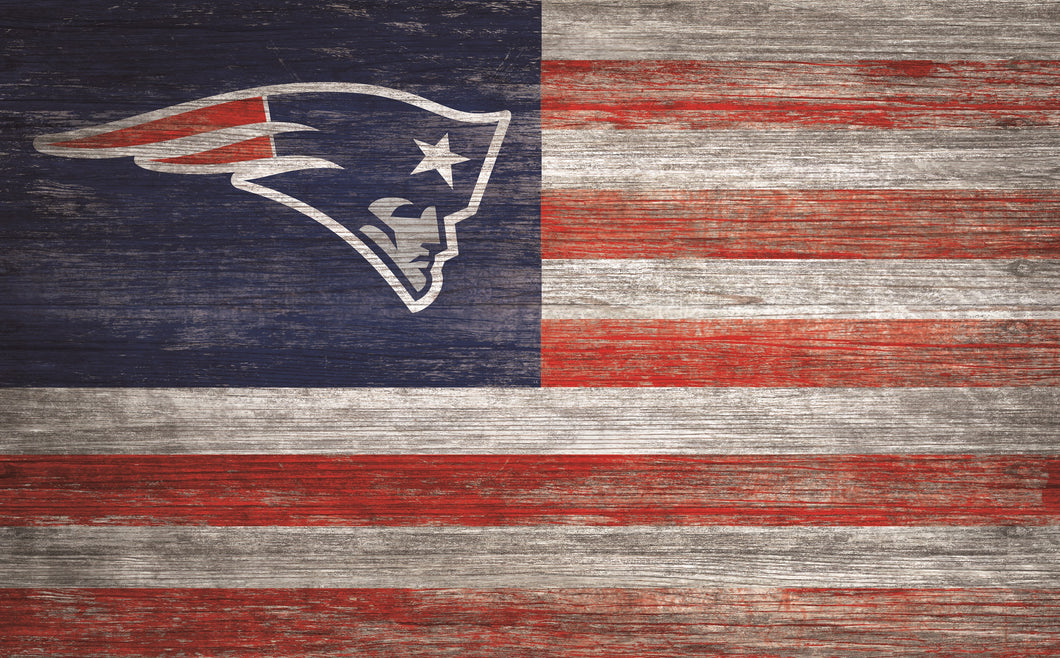 New England Patriots Distressed Flag Sign - 11