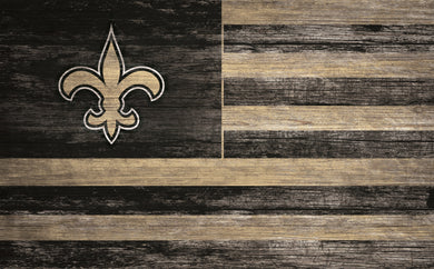 New Orleans Saints Distressed Flag Sign - 11