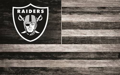 Oakland Raiders Distressed Flag Sign - 11