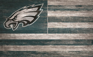 Philadelphia Eagles Distressed Flag Sign - 11"x19"
