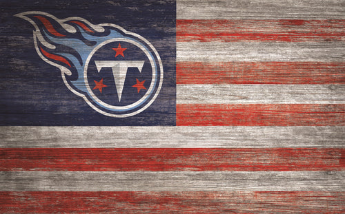 Tennessee Titans Distressed Flag Sign - 11