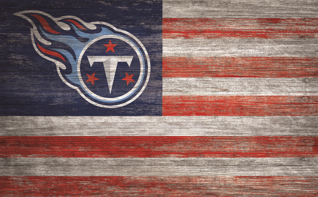 Tennessee Titans Distressed Flag Sign - 11