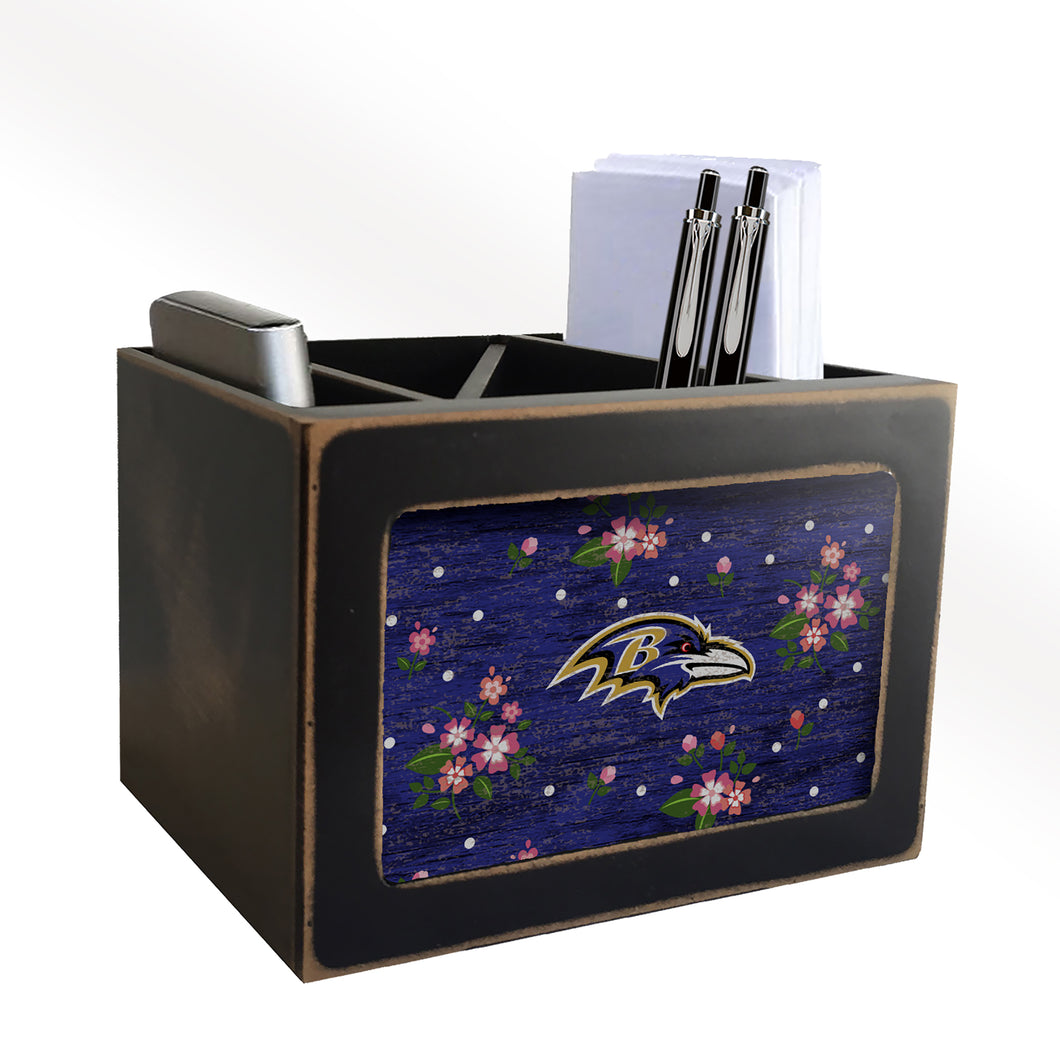 Baltimore Ravens Floral Desktop Organizer