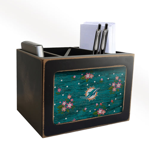 Miami Dolphins Floral Desktop Organizer