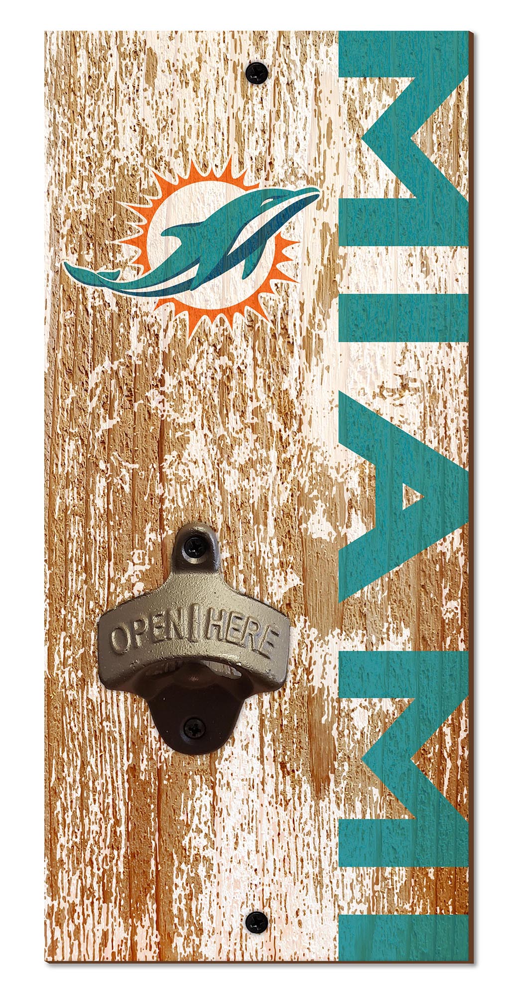Miami Dolphins Distressed Bottle Opener