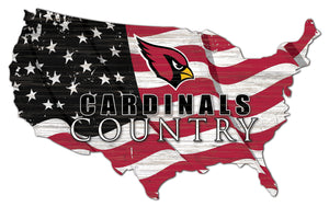 Arizona Cardinals USA Shape Flag Cutout