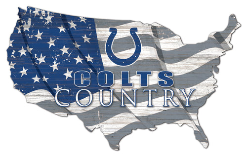 Indianapolis Colts USA Shape Flag Cutout