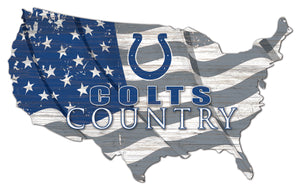 Indianapolis Colts USA Shape Flag Cutout