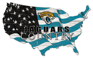 Jacksonville Jaguars USA Shape Flag Cutout