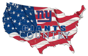 New York Giants USA Shape Flag Cutout