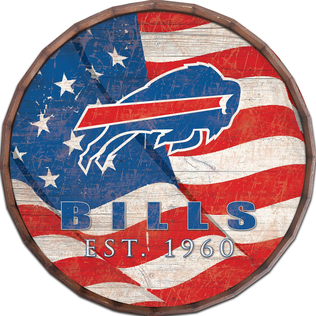 Buffalo Bills Flag Barrel Top