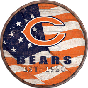 Chicago Bears Flag Barrel Top