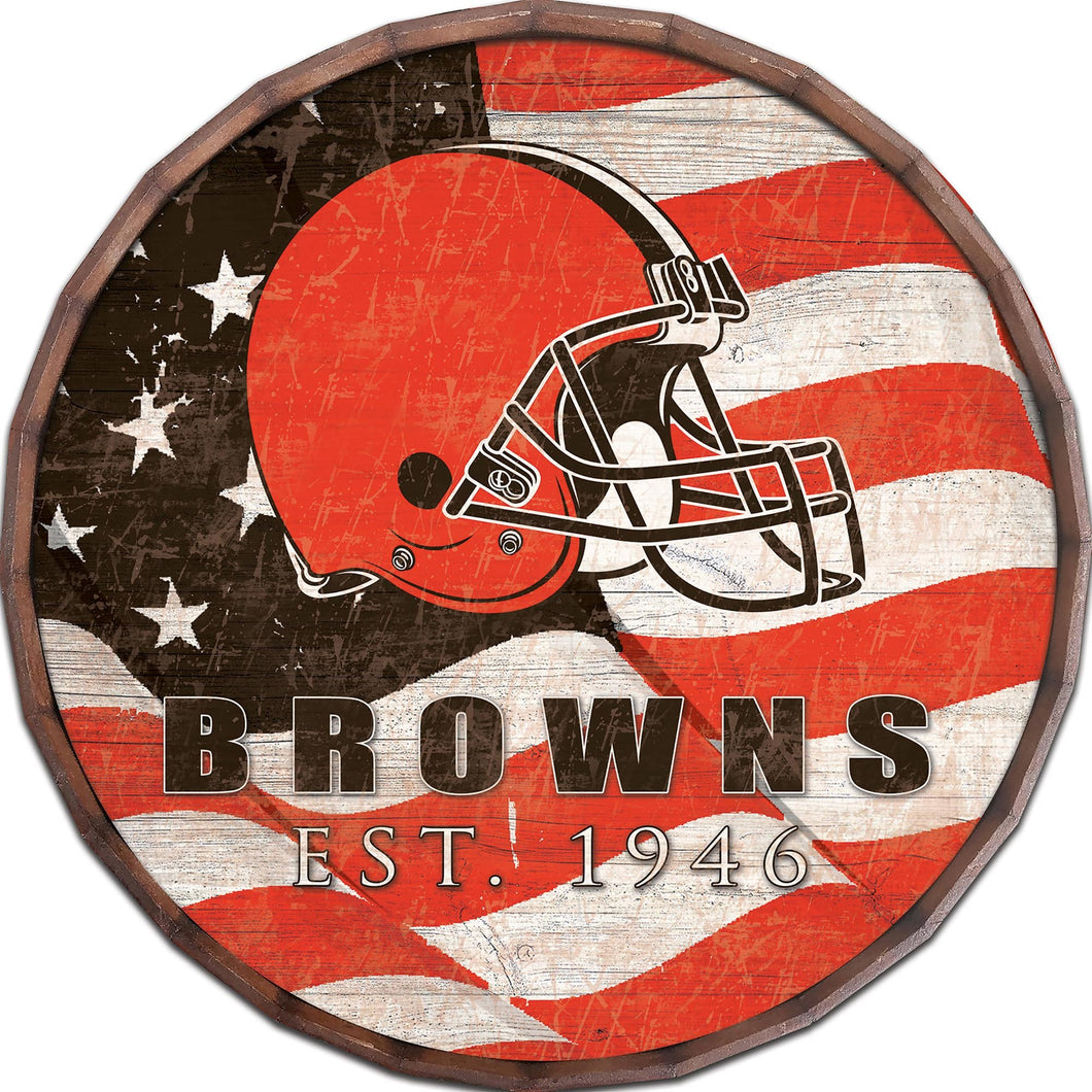 Cleveland Browns Flag Barrel Top