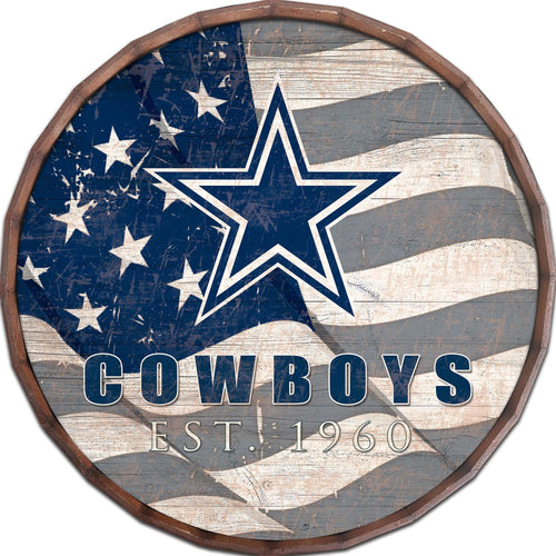Dallas Cowboys Flag Barrel Top