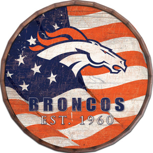 Denver Broncos Flag Barrel Top