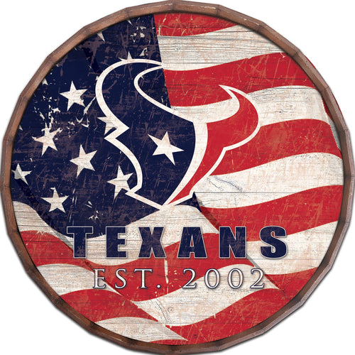 Houston Texans Flag Barrel Top