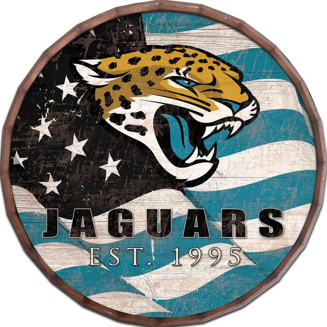 Jacksonville Jaguars Flag Barrel Top