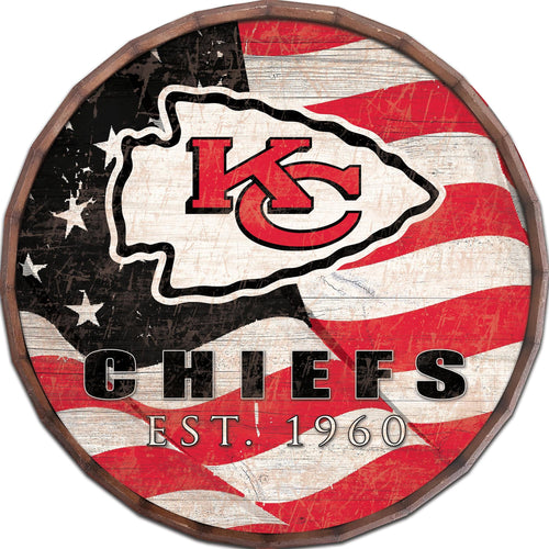 Kansas City Chiefs Flag Barrel Top