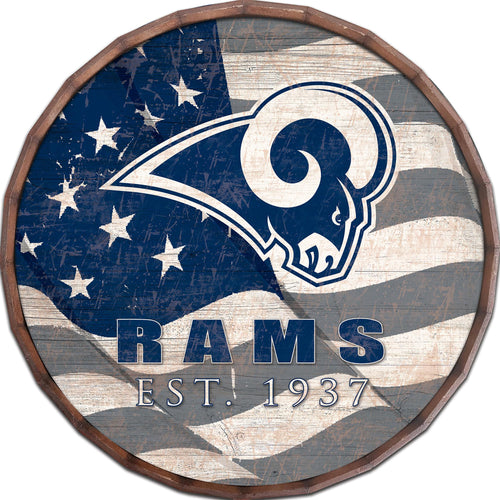 Los Angeles Rams Flag Barrel Top