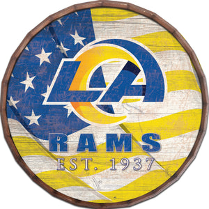 Los Angeles Rams Flag Barrel Top - 16"