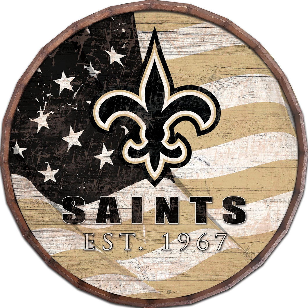 New Orleans Saints Flag Barrel Top