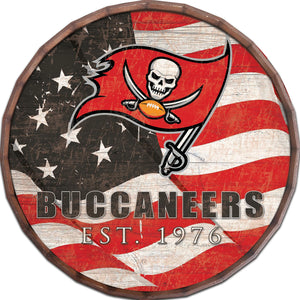 Tampa Bay Buccaneers Flag Barrel Top 