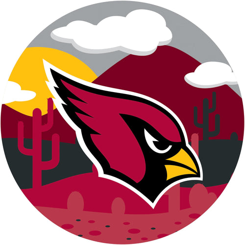 Arizona Cardinals Landscape Circle Sign - 12