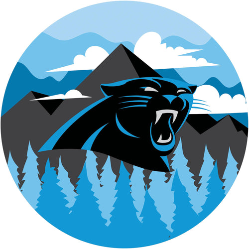 Carolina Panthers Landscape Circle Sign - 12