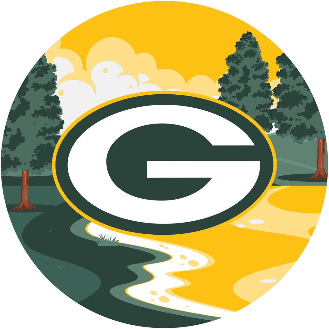 Green Bay Packers Landscape Circle Sign