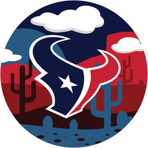 Houston Texans Landscape Circle Sign