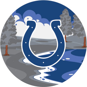 Indianapolis Colts Landscape Circle Sign 