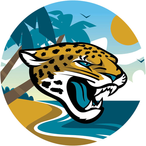 Jacksonville Jaguars Landscape Circle Sign 