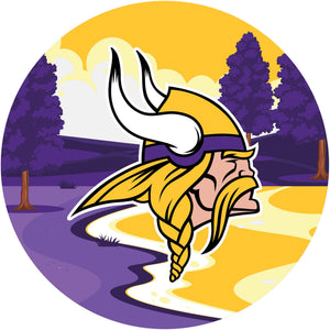 Minnesota Vikings Landscape Circle Sign