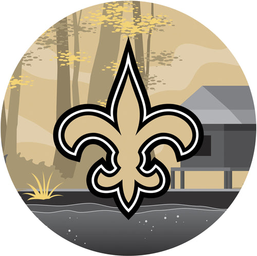 New Orleans Saints Landscape Circle Sign 