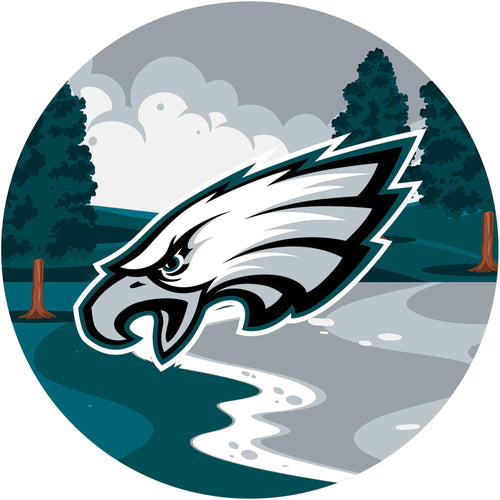 Philadelphia Eagles Landscape Circle Sign