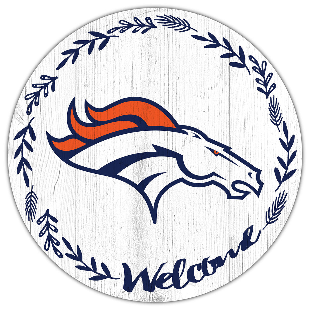 Denver Broncos Welcome Circle Sign