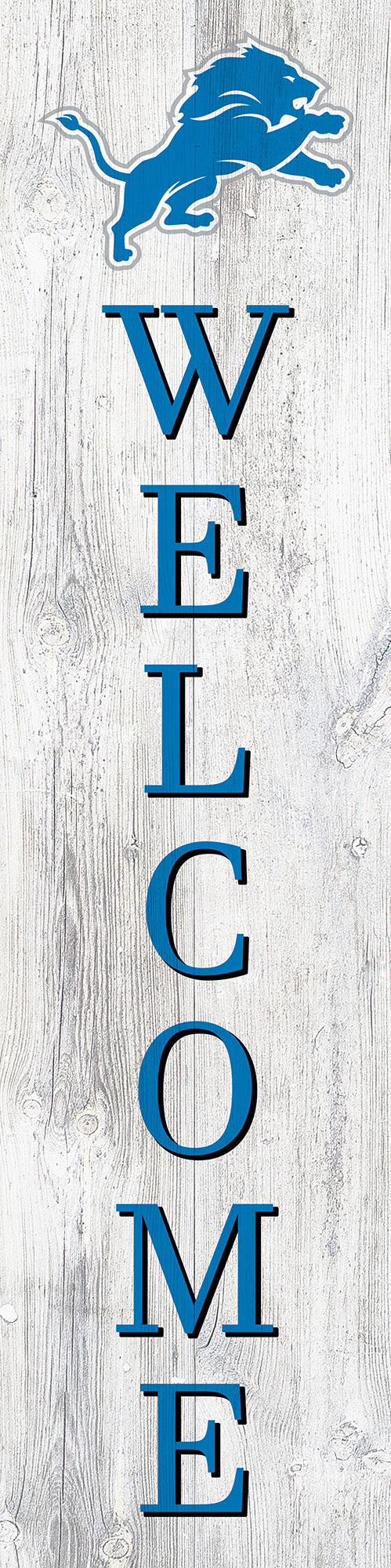 Detroit Lions Door Leaner Welcome Sign