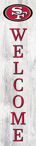 San Francisco 49ers Door Leaner Welcome Sign 