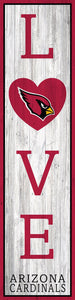 Arizona Cardinals LOVE Leaner - 6"x24"