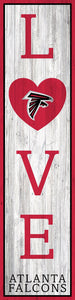 Atlanta Falcons LOVE Leaner - 6"x24"