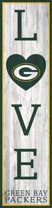 Green Bay Packers LOVE Leaner - 6"x24"
