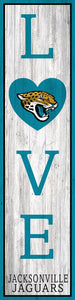 Jacksonville Jaguars LOVE Leaner - 6"x24"