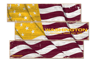 Washington Football Team Flag Plank Wood Sign