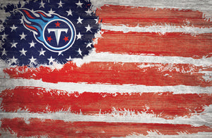 Tennessee Titans Rustic Flag Wood Sign - 17"x26"