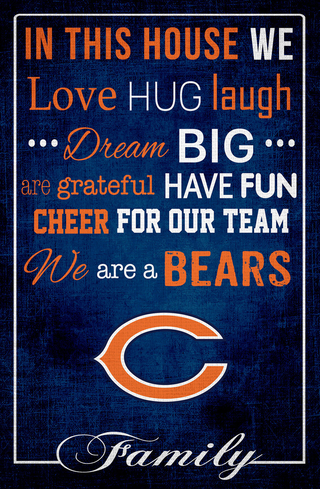 Chicago Bears In This House Wood Sign - 17