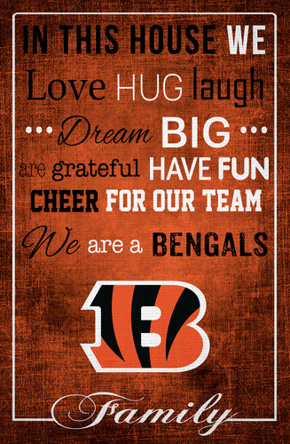 Cincinnati Bengals In This House Wood Sign - 17