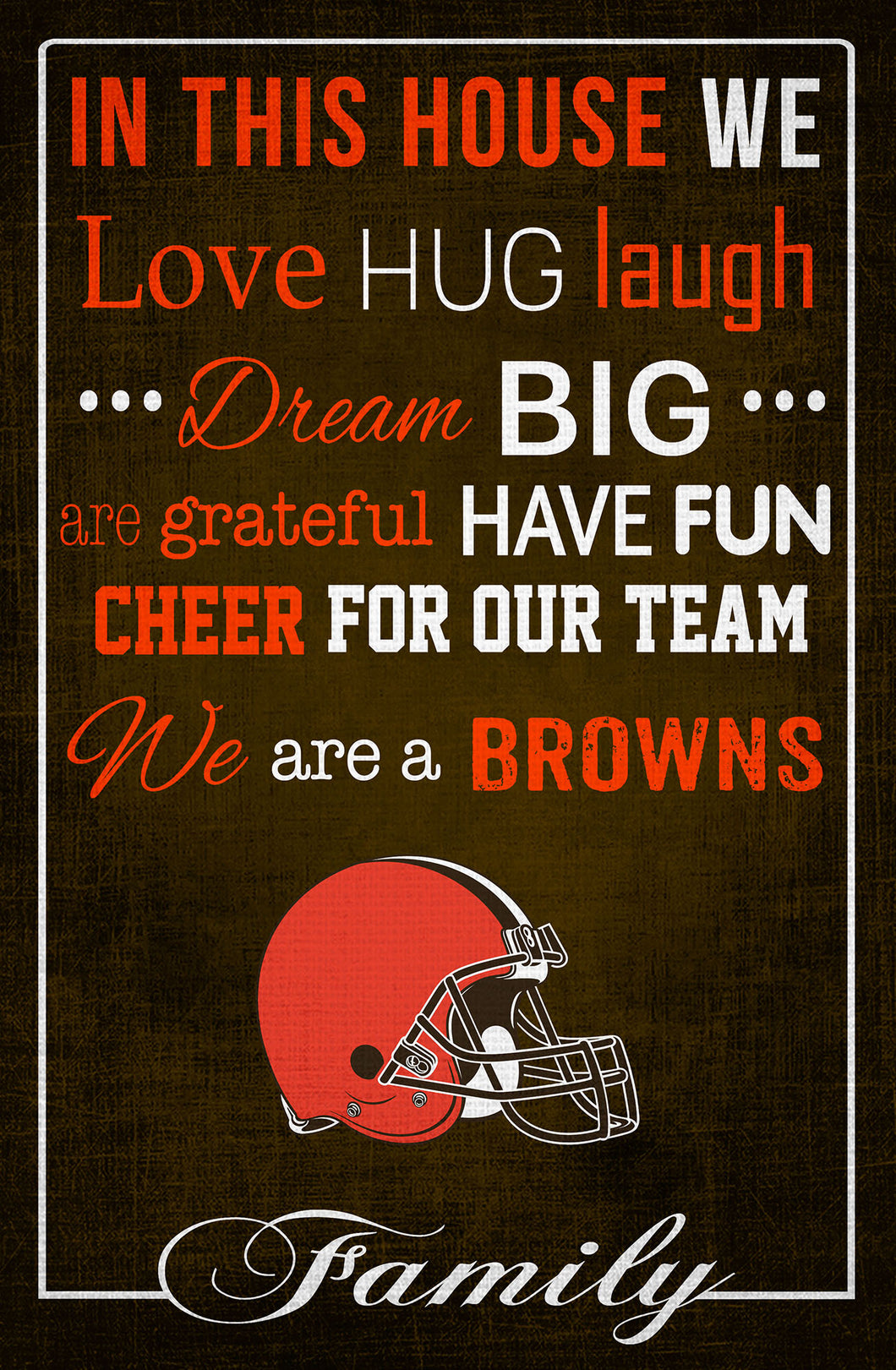 Cleveland Browns In This House Wood Sign - 17