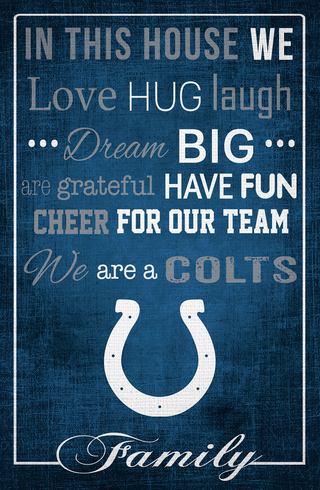 Indianapolis Colts In This House Wood Sign - 17